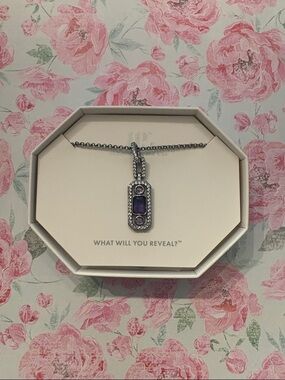 Purple Gem Pendant Necklace - Bomb Party - Midnight Hanging in Air